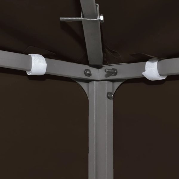 Copertura Superiore Per Gazebo A 2 Strati 310g/m² 3x3m Marrone - Image 4