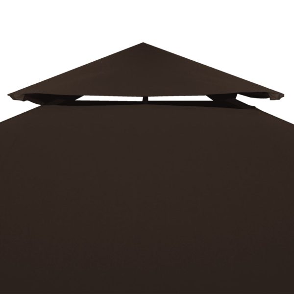 Copertura Superiore Per Gazebo A 2 Strati 310g/m² 4x3m Marrone - Image 3