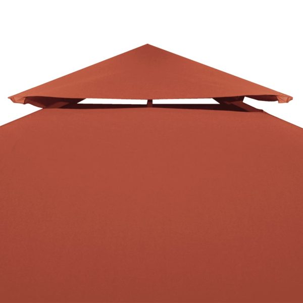 Copertura Superiore Gazebo A 2 Strati 310g/m² 4x3m Terracotta - Image 3