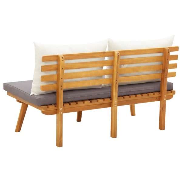 Panca Da Giardino Con Cuscini 115 Cm In Legno Massello Acacia - Image 4