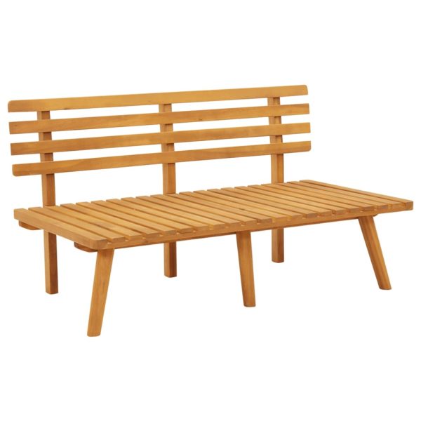 Panca Da Giardino Con Cuscini 115 Cm In Legno Massello Acacia - Image 5
