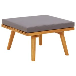 Sgabello Da Giardino Con Cuscino 60x60x29 Cm In Massello Acacia