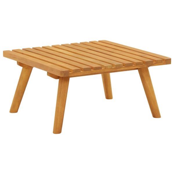 Sgabello Da Giardino Con Cuscino 60x60x29 Cm In Massello Acacia - Image 4