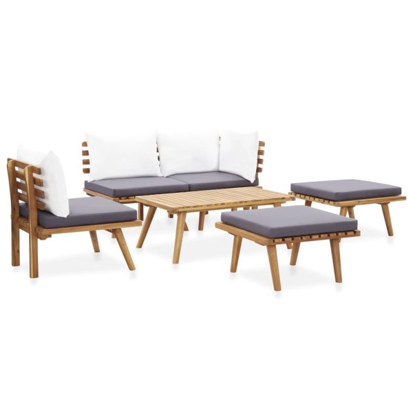 Set Divani Da Giardino 6 Pz In Legno Massello Di Acacia - Image 3