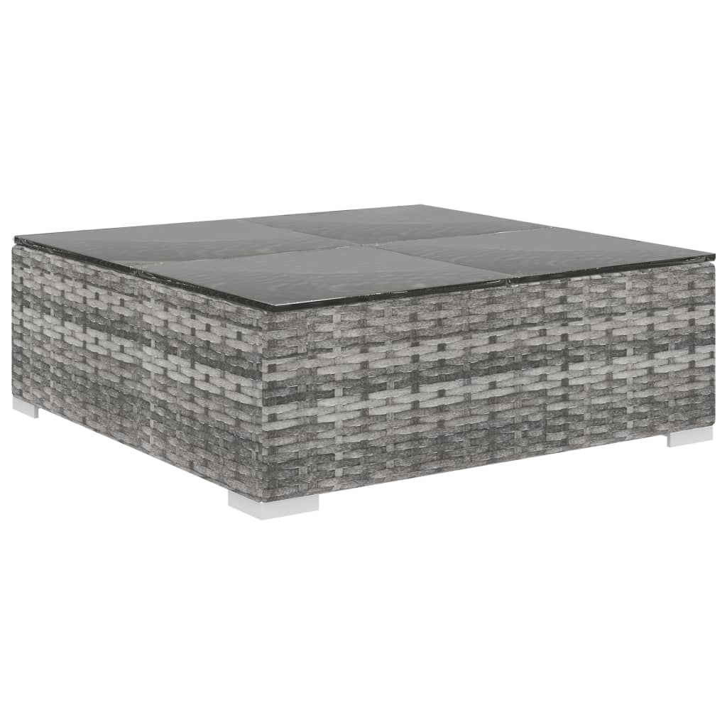 Set Divani Da Giardino 8 Pz Con Cuscini In Polyrattan Grigio - Image 6