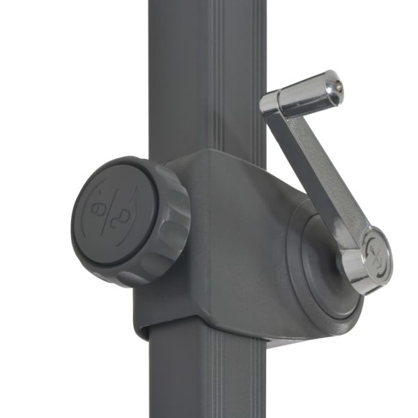 Ombrellone A Sbalzo Con Palo Alluminio Nero 250x250 cm - Image 6