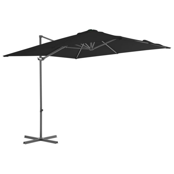 Ombrellone A Sbalzo Con Palo In Acciaio 250x250 Cm Nero
