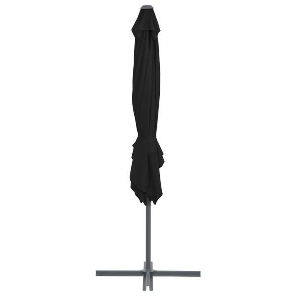 Ombrellone A Sbalzo Con Palo In Acciaio 250x250 Cm Nero - Image 4