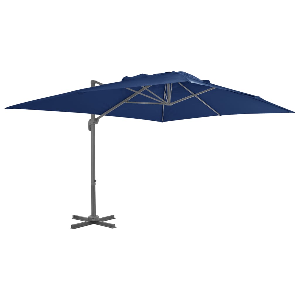 Ombrellone A Sbalzo Con Palo In Alluminio 4x3 M Azzurro