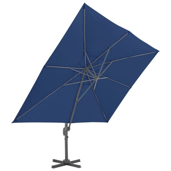 Ombrellone A Sbalzo Con Palo In Alluminio 4x3 M Azzurro - Image 3