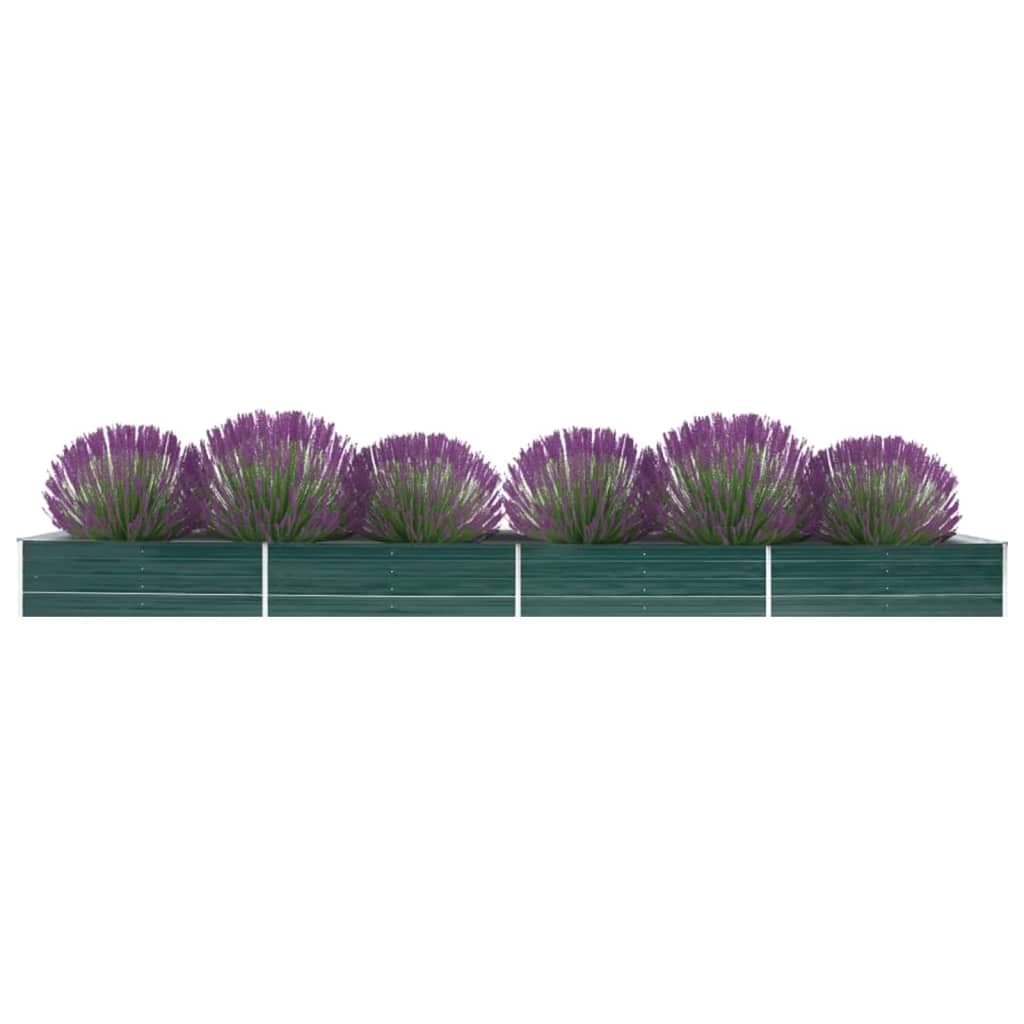 Letto Rialzato Giardino In Acciaio Zincato 600x80x45 Cm Verde