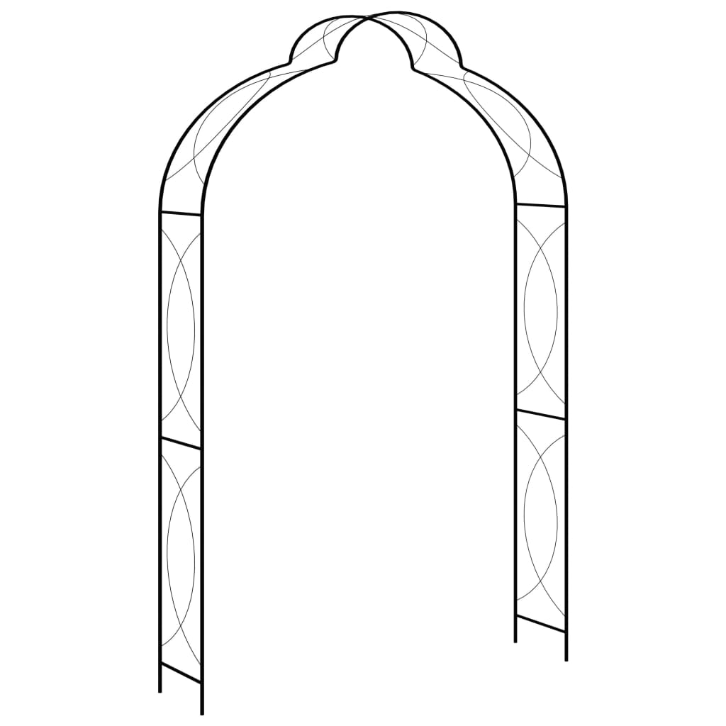 Arco Da Giardino Nero 150x34x240 Cm In Ferro