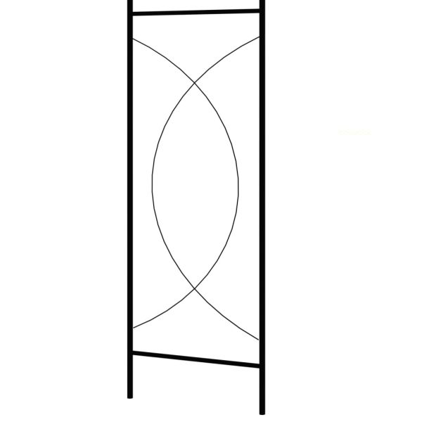 Arco Da Giardino Nero 150x34x240 Cm In Ferro - Image 4