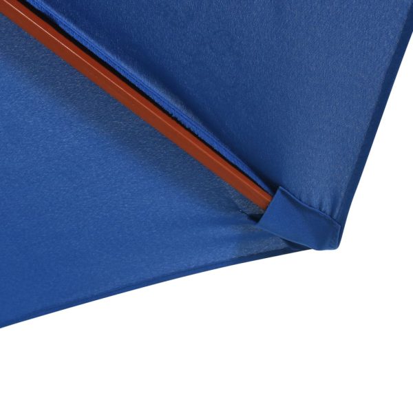 Ombrellone Con Palo In Legno 300x258 Cm Blu - Image 3