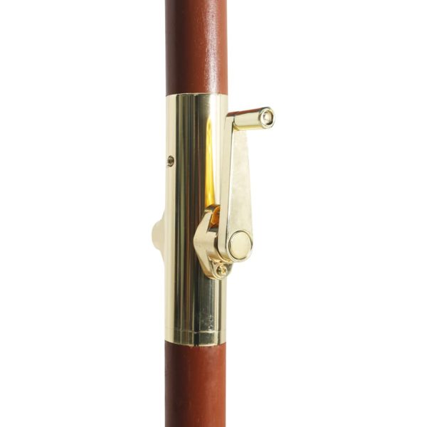 Ombrellone Con Palo In Legno 300x258 Cm Blu - Image 4