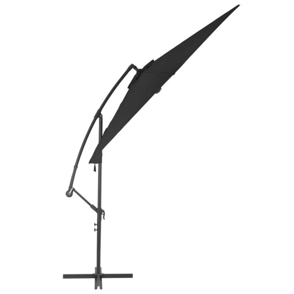 Ombrellone A Sbalzo Palo In Alluminio 300 Cm Nero - Image 3