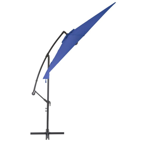 Ombrellone A Sbalzo Palo In Alluminio 300 Cm Blu - Image 3