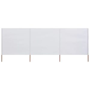 Paravento A 3 Pannelli In Tessuto 400x160 Cm Bianco Sabbia
