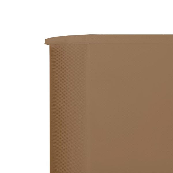 Paravento A 5 Pannelli In Tessuto 600x160 Cm Grigio Talpa - Image 4