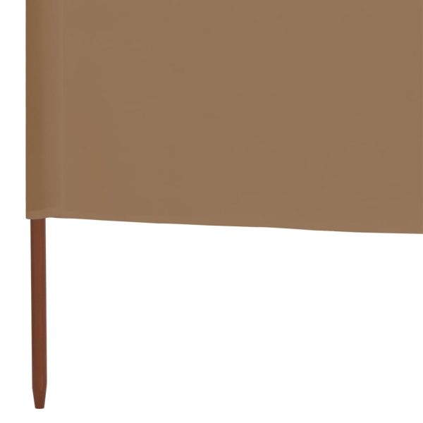 Paravento A 5 Pannelli In Tessuto 600x160 Cm Grigio Talpa - Image 5