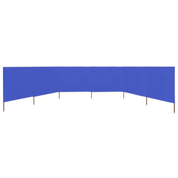 Paravento A 6 Pannelli In Tessuto 800x80 Cm Azzurro - Image 3