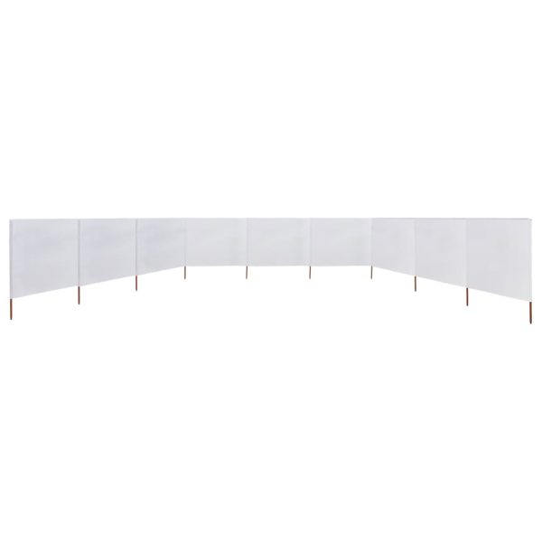 Paravento A 9 Pannelli In Tessuto 1200x120 Cm Bianco Sabbia - Image 3