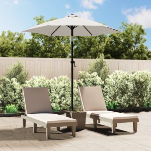 Ombrellone Bianco Sabbia 200x224 Cm In Alluminio