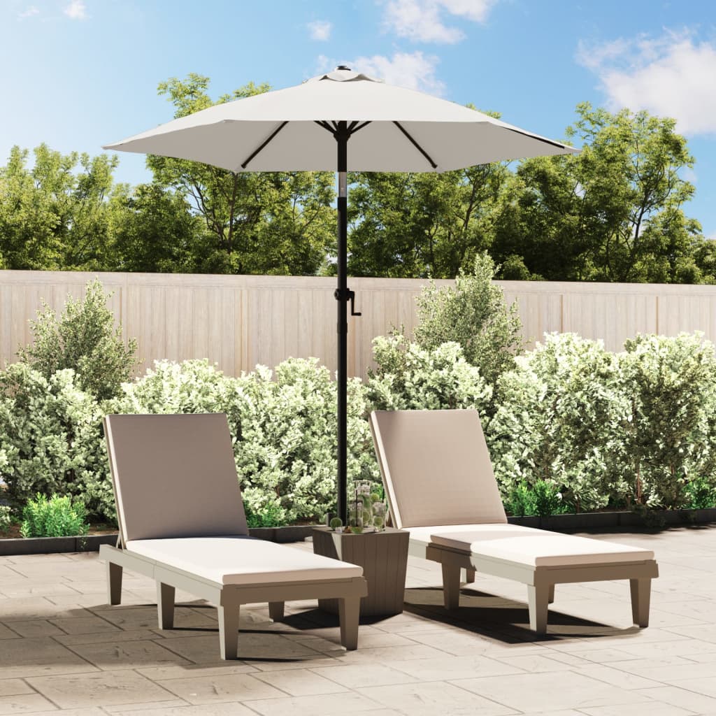 Ombrellone Bianco Sabbia 200x224 Cm In Alluminio