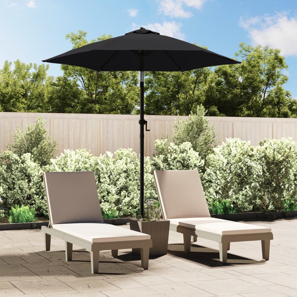 Ombrellone Nero 200x224 Cm In Alluminio