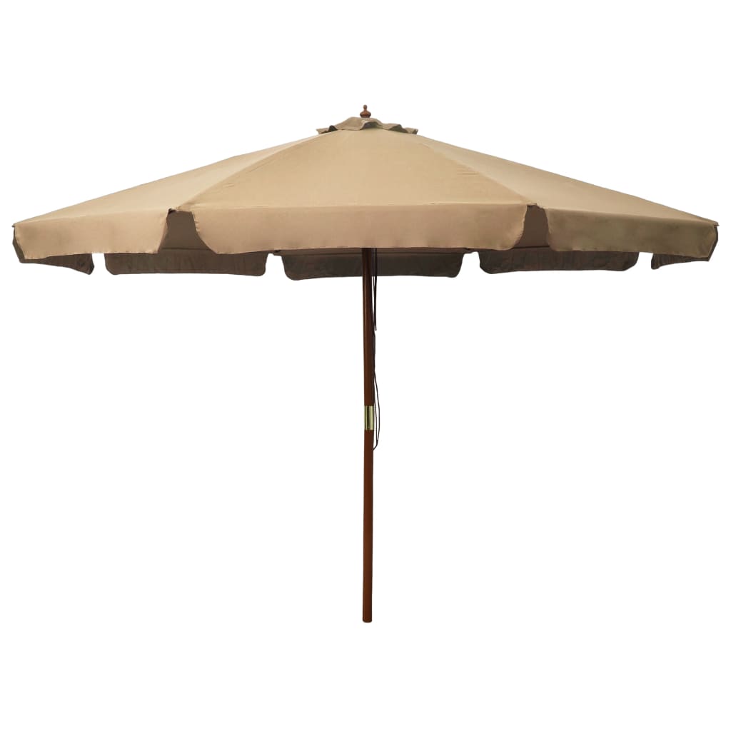 Ombrellone Da Esterni Con Palo In Legno 330 Cm Grigio Talpa
