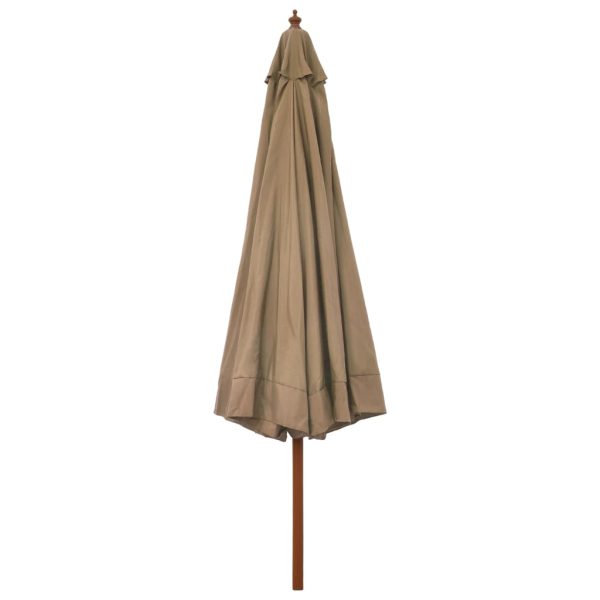 Ombrellone Da Esterni Con Palo In Legno 330 Cm Grigio Talpa - Image 3