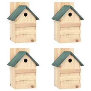 Casette Per Uccelli 4 Pz 23x19x33 Cm In Legno Di Abete