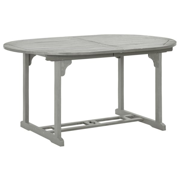 Tavolo Da Giardino Grigio 200x100x75 Cm In Legno Di Acacia - Image 3