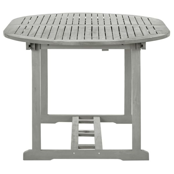 Tavolo Da Giardino Grigio 200x100x75 Cm In Legno Di Acacia - Image 4