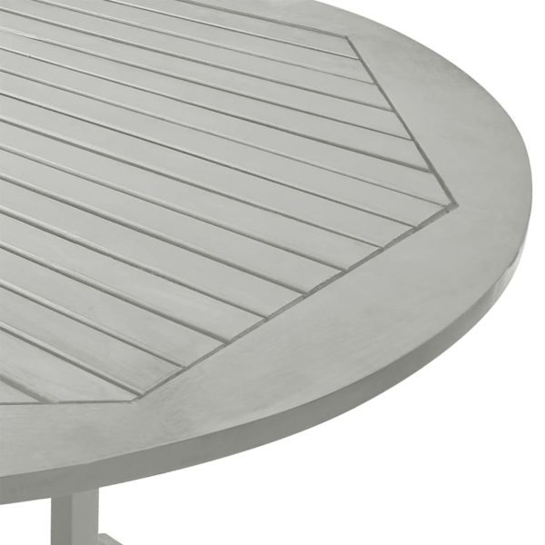 Tavolo Da Giardino Grigio 200x100x75 Cm In Legno Di Acacia - Image 5