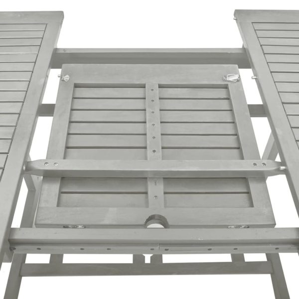 Tavolo Da Giardino Grigio 200x100x75 Cm In Legno Di Acacia - Image 6