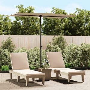 Ombrellone Da Giardino Con Palo In Alluminio 180x110cm Verde