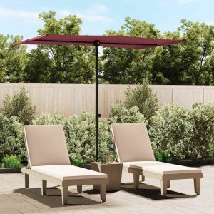 Ombrellone Da Giardino Con Palo In Alluminio 2x1,5 M Bordò