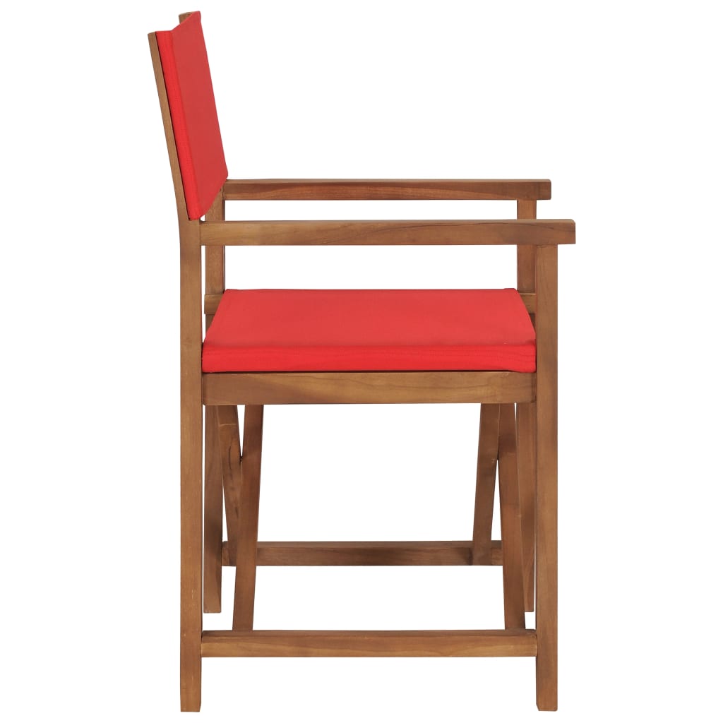 Sedia Da Regista In Legno Massello Di Teak Rosso - Image 3