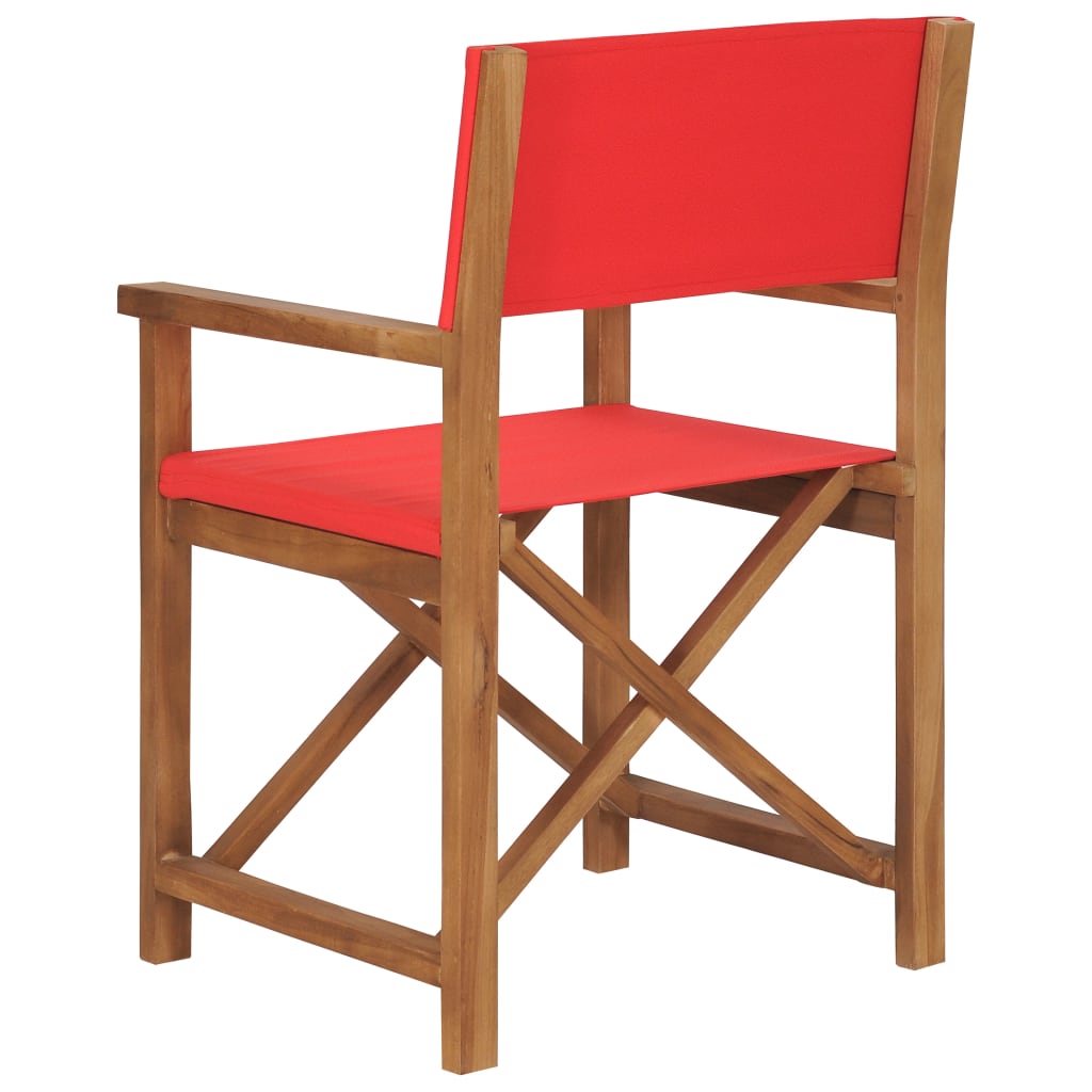 Sedia Da Regista In Legno Massello Di Teak Rosso - Image 4
