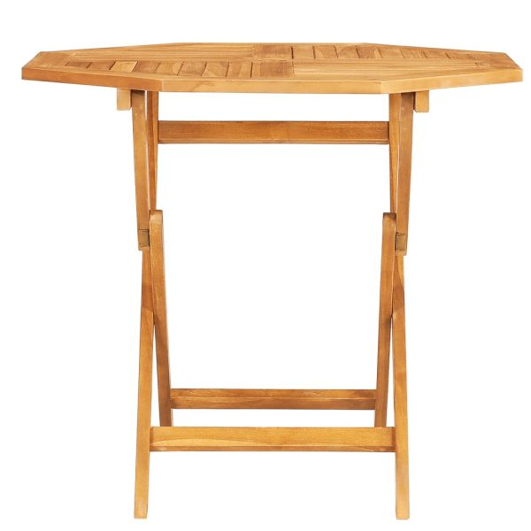 Tavolo Da Giardino Pieghevole 85x85x76cm Legno Massello Di Teak - Image 3