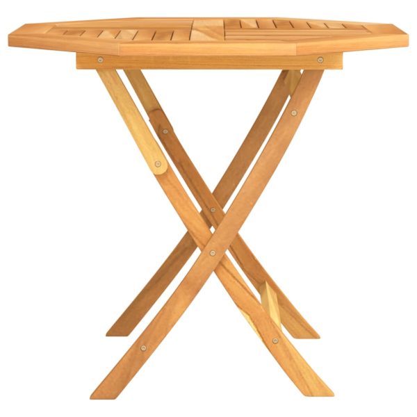 Tavolo Da Giardino Pieghevole 85x85x76cm Legno Massello Di Teak - Image 4