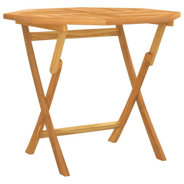 Tavolo Da Giardino Pieghevole 85x85x76cm Legno Massello Di Teak - Image 5