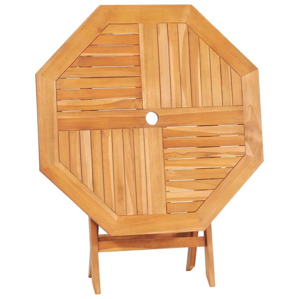 Tavolo Da Giardino Pieghevole 85x85x76cm Legno Massello Di Teak - Image 6