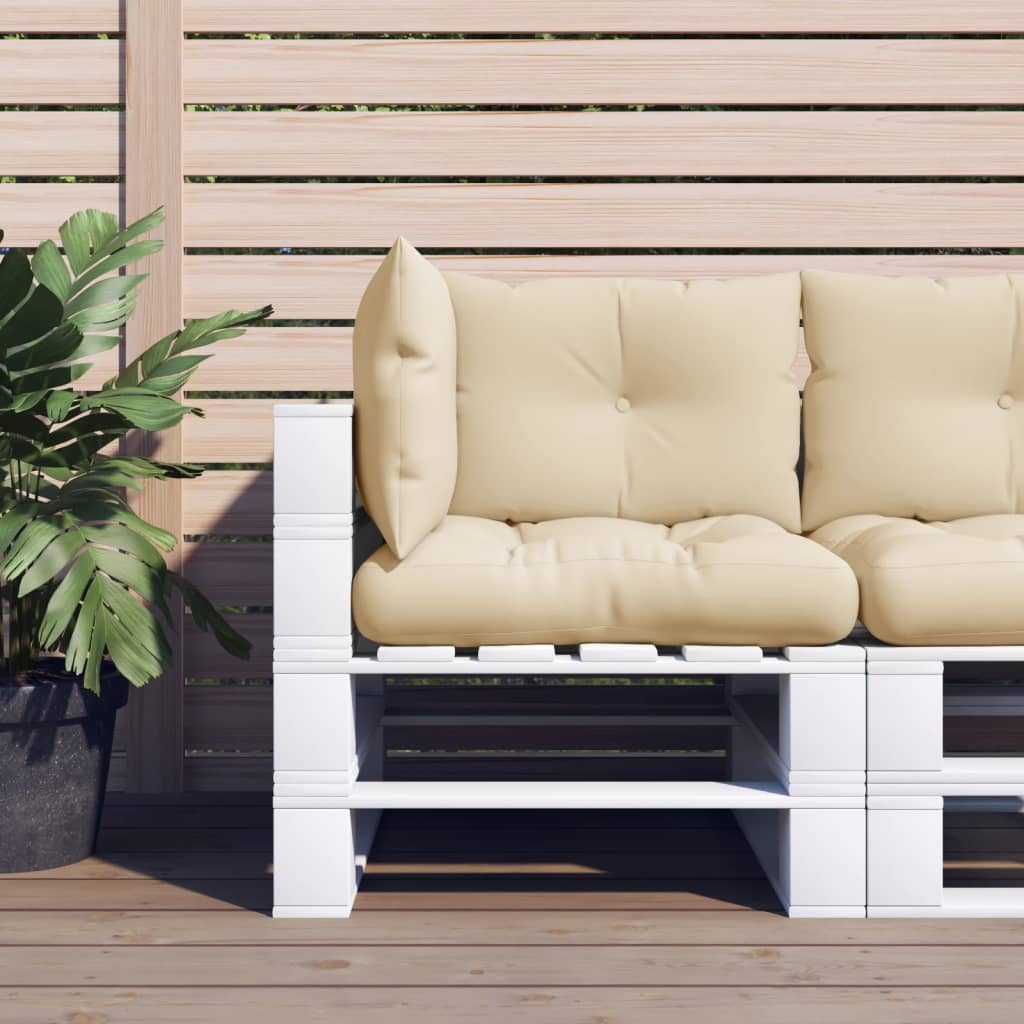 Cuscini Per Pallet 3 Pz Beige In Tessuto