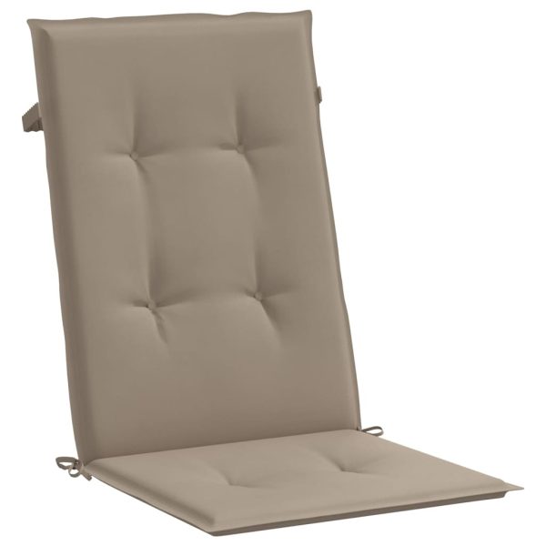 Cuscini Per Sedie Alte 4 Pz Tortora 120x50x3 Cm In Tessuto - Image 5