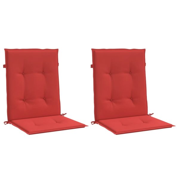 Cuscini Per Sedia Da Giardino 2 Pz Rossi 100x50x7 Cm In Tessuto - Image 3