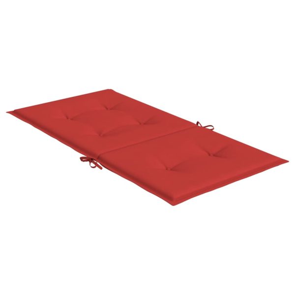 Cuscini Per Sedia Da Giardino 2 Pz Rossi 100x50x7 Cm In Tessuto - Image 6