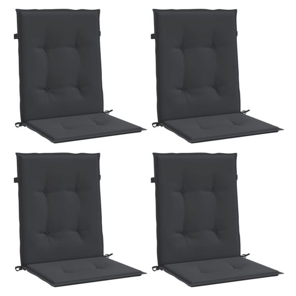 Cuscini Per Sedia 4 Pz Neri 100x50x3 Cm In Tessuto Oxford - Image 3