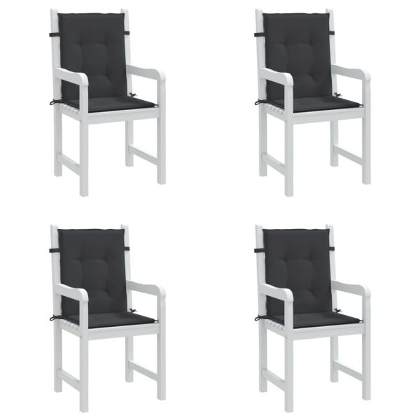 Cuscini Per Sedia 4 Pz Neri 100x50x3 Cm In Tessuto Oxford - Image 4